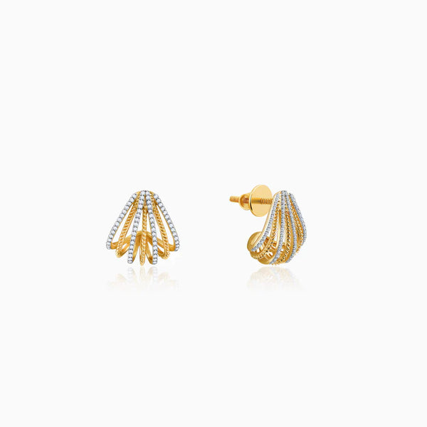 Golden Eternal Shell-Inspired Statement Earrings